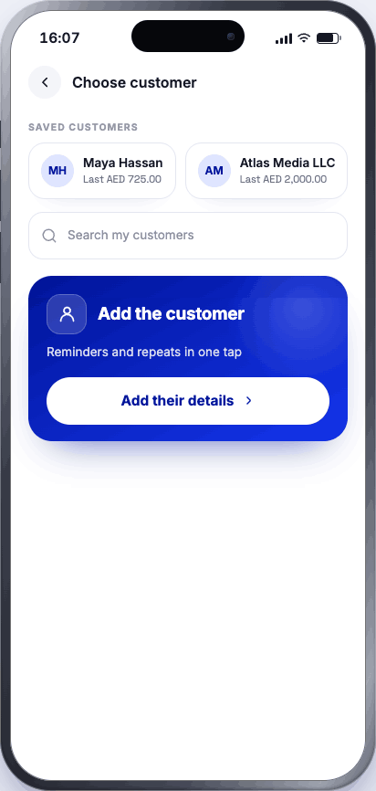 Choose customer