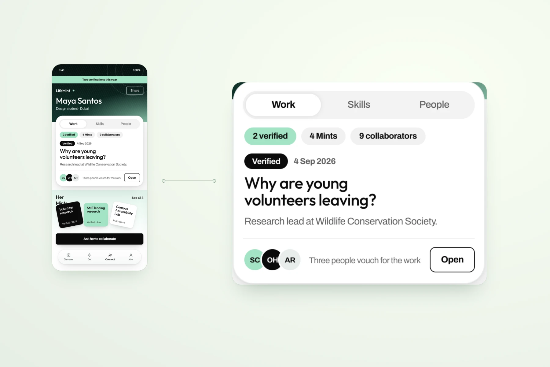 Mint profile screen